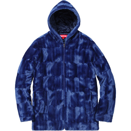 supreme faux fur hooded zip jacket